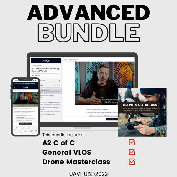 The ADVANCED Drone Course Bundle inc. CAA A2 C of C and GVC