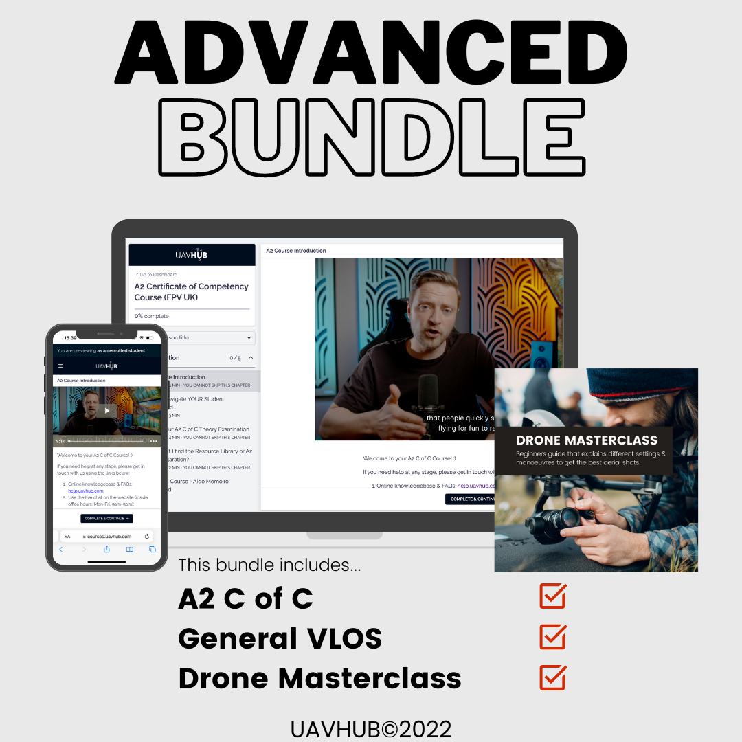The ADVANCED Drone Course Bundle - inc. CAA A2 C of C and GVC