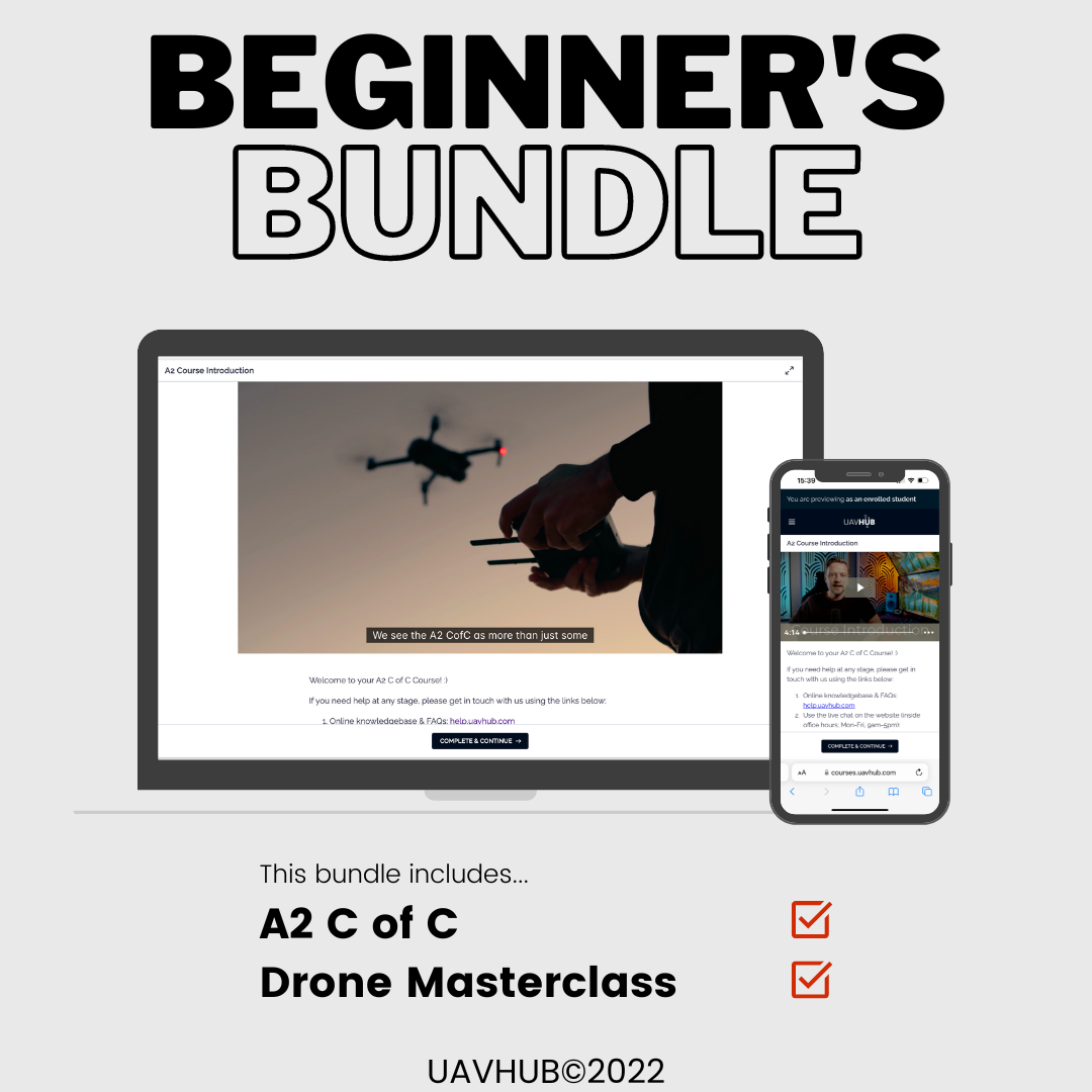 The BEGINNER'S Bundle - A2 C of C Drone Course + Drone Masterclass